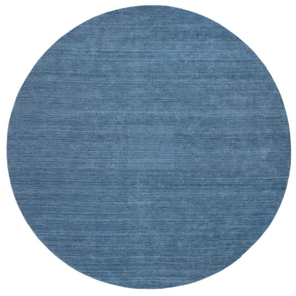 Modern and Contemporary Wool Hand Loomed Rug Blue No Border 11.9X11.9 -O064566