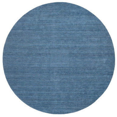 Modern and Contemporary Wool Hand Loomed Rug Blue No Border 11.9X11.9 -O064566