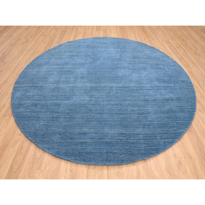 Modern and Contemporary Wool Hand Loomed Rug Blue No Border 10.0X10.0 -O064570