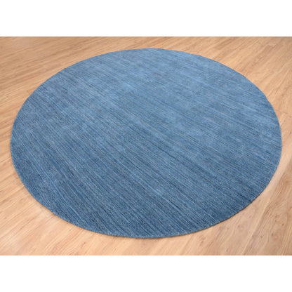 Modern and Contemporary Wool Hand Loomed Rug Blue No Border 10.0X10.0 -O064570