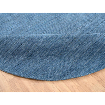 Modern and Contemporary Wool Hand Loomed Rug Blue 10.0x10.0 -O064570