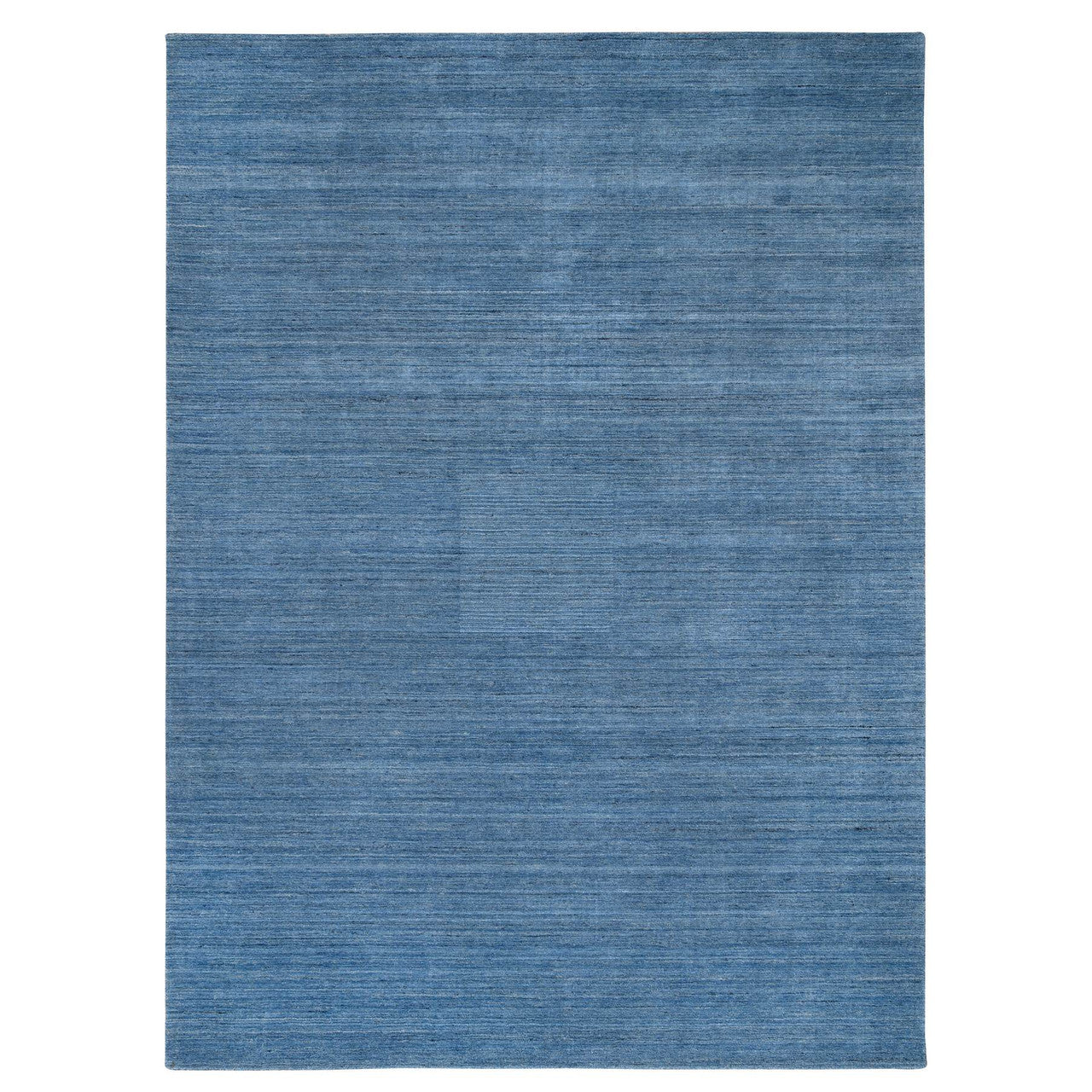 Blue 9'0" x 11'10" Modern and Contemporary Handloom Wool Rug - Sku: O064573