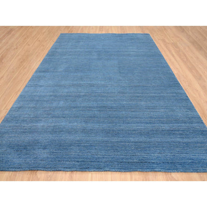 Modern and Contemporary Wool Hand Loomed Rug Blue No Border 9.0X11.10 -O064573