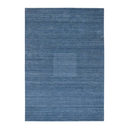 Modern and Contemporary Wool Hand Loomed Rug Blue No Border 6.0X9.0 -O064578