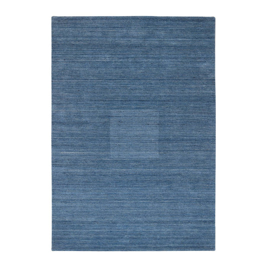 Modern and Contemporary Wool Hand Loomed Rug Blue No Border 6.0X9.0 -O064578