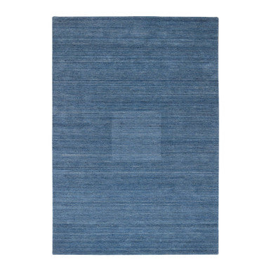 Modern and Contemporary Wool Hand Loomed Rug Blue No Border 6.0X9.0 -O064578