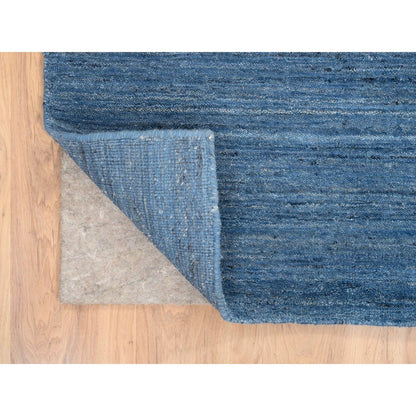 Modern and Contemporary Wool Hand Loomed Rug Blue No Border 6.0X9.0 -O064578