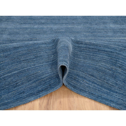 Modern and Contemporary Wool Hand Loomed Rug Blue No Border 6.0X9.0 -O064578