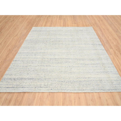 Modern and Contemporary Wool Hand Loomed Rug Beige No Border 8.0X8.0 -O064592