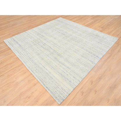 Modern and Contemporary Wool Hand Loomed Rug Beige No Border 8.0X8.0 -O064592