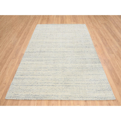 Modern and Contemporary Wool Hand Loomed Rug Beige No Border 5.10X9.0 -O064606