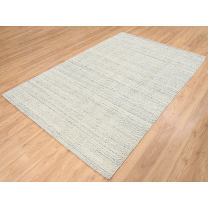 Modern and Contemporary Wool Hand Loomed Rug Beige No Border 5.10X9.0 -O064606