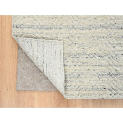 Modern and Contemporary Wool Hand Loomed Rug Beige No Border 5.10X9.0 -O064606