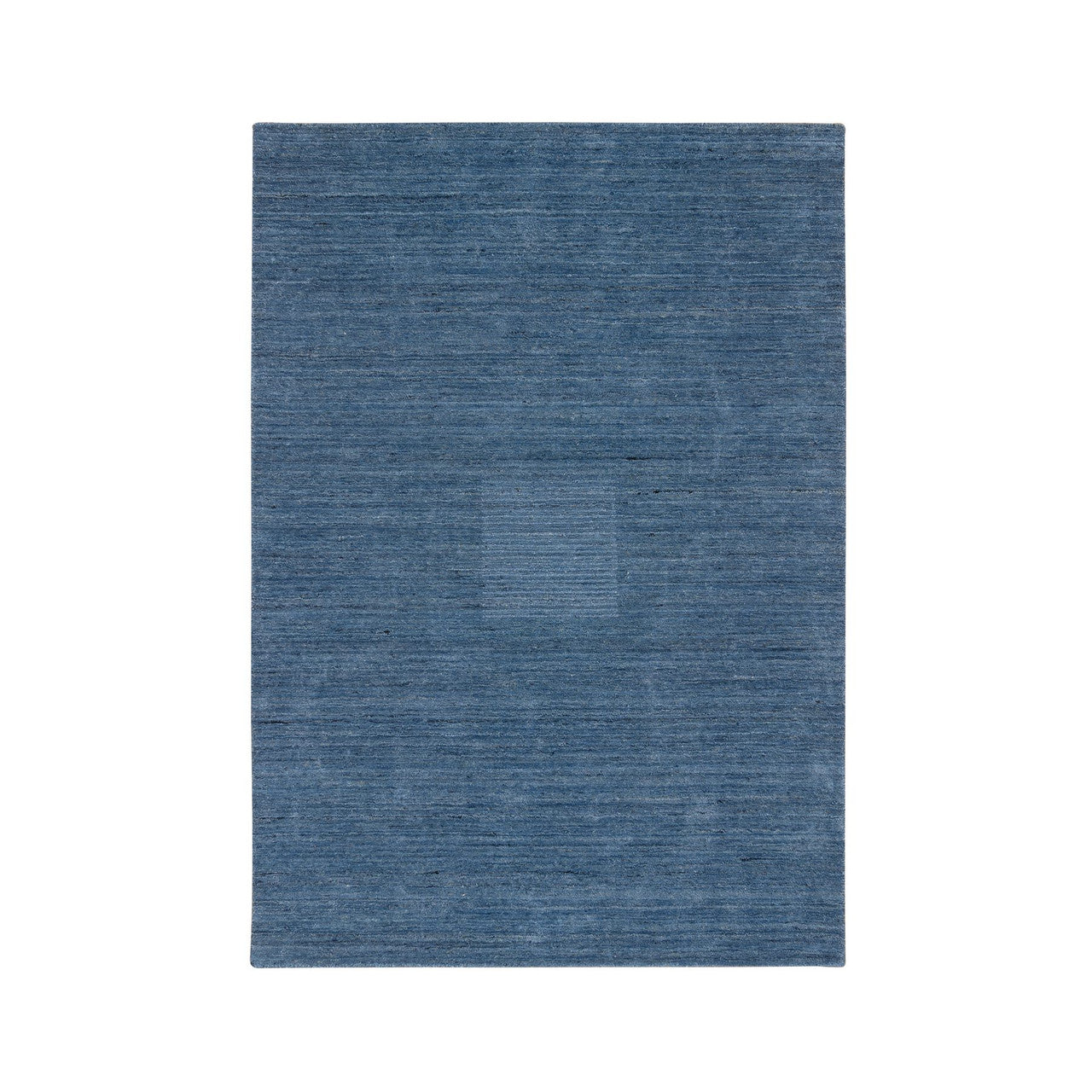 Blue 5'0" x 7'1" Modern and Contemporary Handloom Wool Rug - Sku: O064616