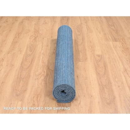 Modern and Contemporary Wool Hand Loomed Rug Blue No Border 5.0X7.1 -O064616