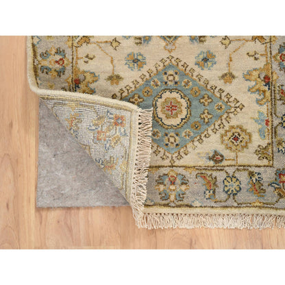 Heriz Wool Hand Knotted Rug Ivory 2.1x3.0 -O064637
