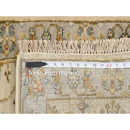 Heriz Wool Hand Knotted Rug Ivory 2.1x3.0 -O064637