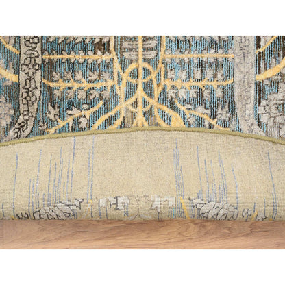 Transitional Wool & Silk Hand Knotted Rug Brown Brown 10.0X10.0 -O064661