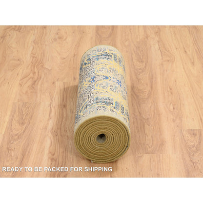 Transitional Wool & Silk Hand Knotted Rug Brown Brown 2.6X18.0 -O064677