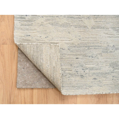 Modern and Contemporary Wool Hand Knotted Rug Grey No Border 8.1X8.1 -O064690
