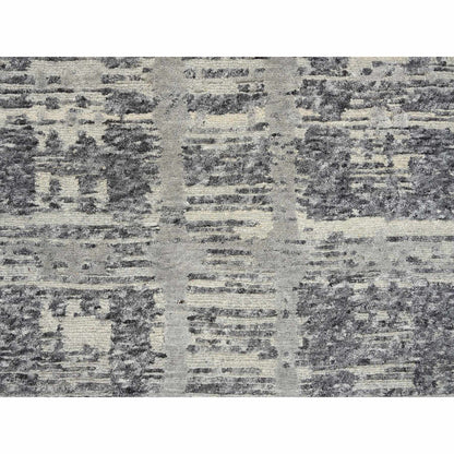 Modern and Contemporary Wool Hand Knotted Rug Grey No Border 2.7X23.8 -O064696