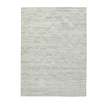 Modern and Contemporary Wool Hand Knotted Rug Grey No Border 5.1X7.3 -O064699
