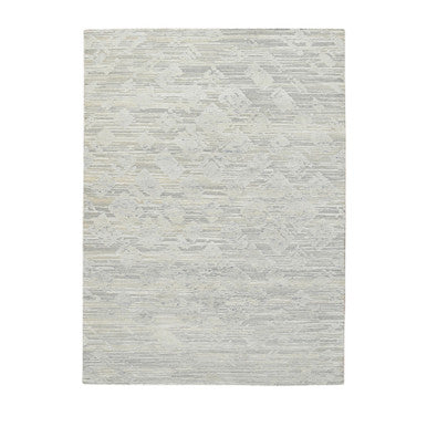 Modern and Contemporary Wool Hand Knotted Rug Grey No Border 5.1X7.3 -O064699