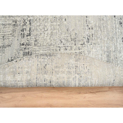 Modern and Contemporary Wool Hand Knotted Rug Grey No Border 7.10X7.10 -O064700