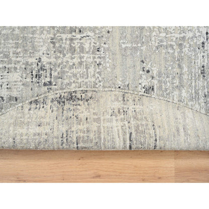 Modern and Contemporary Wool Hand Knotted Rug Grey No Border 6.0X6.0 -O064701