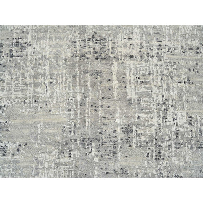 Modern and Contemporary Wool Hand Knotted Rug Grey No Border 6.0X6.0 -O064701