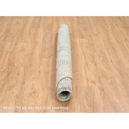 Modern and Contemporary Wool Hand Knotted Rug Grey No Border 6.0X6.0 -O064701