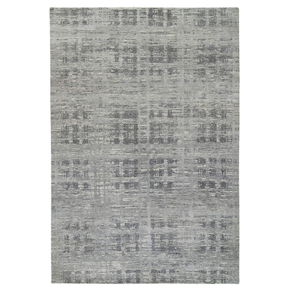 Modern and Contemporary Wool Hand Knotted Rug Grey No Border 12.0X18.3 -O064714