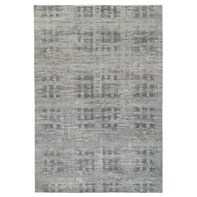 Modern and Contemporary Wool Hand Knotted Rug Grey No Border 12.0X18.3 -O064714
