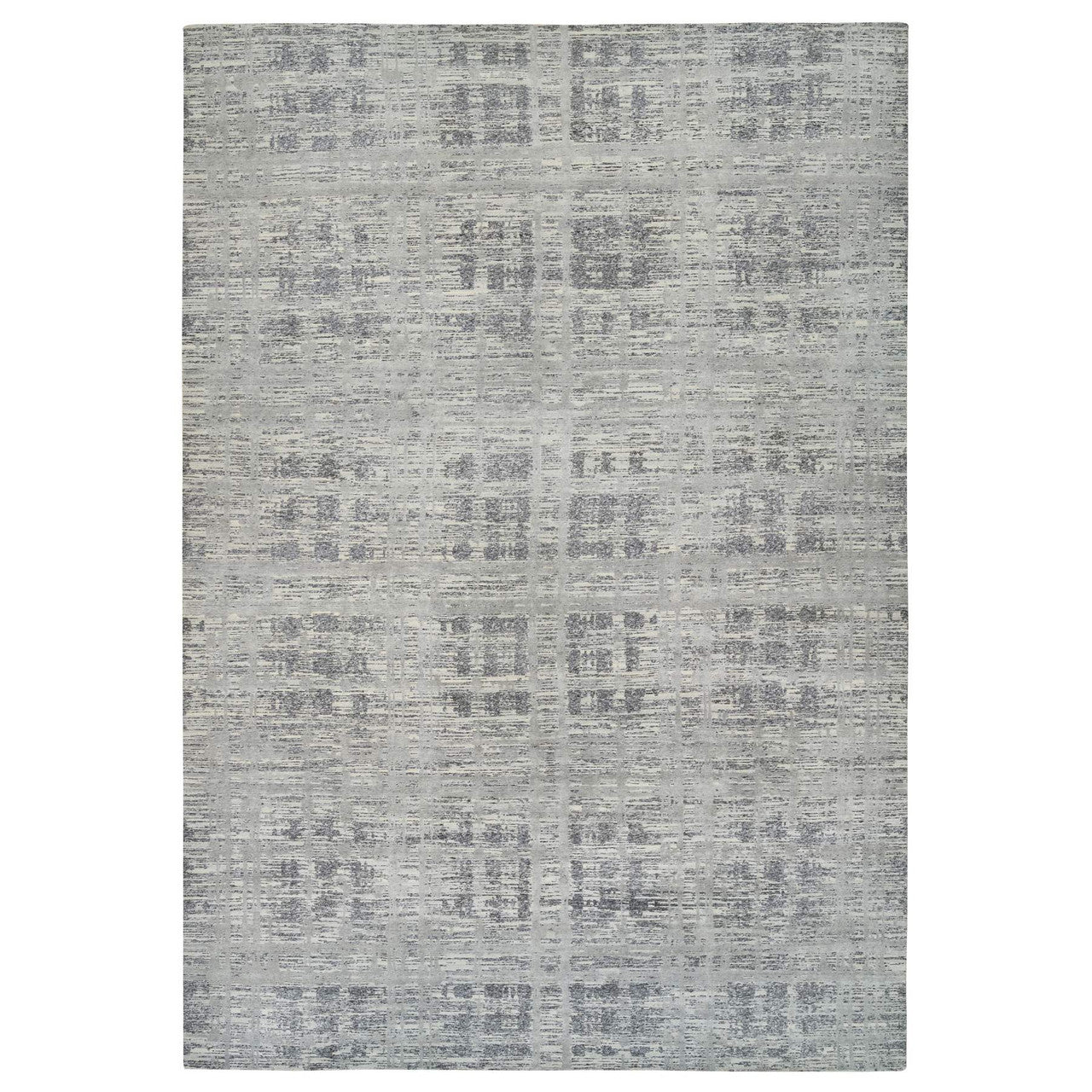 Gray 13'10" x 20'2" Modern and Contemporary Hand knotted Wool Rug - Sku: O064715
