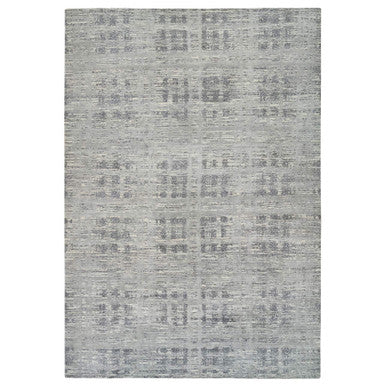 Modern and Contemporary Wool Hand Knotted Rug Grey No Border 13.10X20.2 -O064715