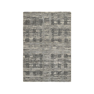 Modern and Contemporary Wool Hand Knotted Rug Grey No Border 4.0X6.1 -O064717