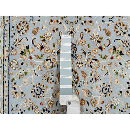 Fine Oriental Wool Hand Knotted Rug Blue Ivory 2.6X13.9 -O064736