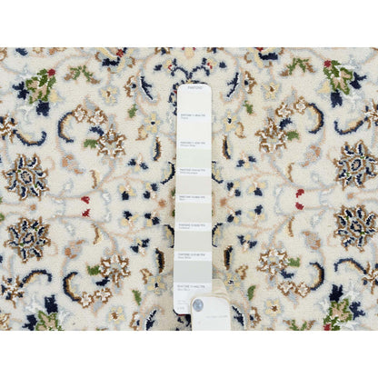 Fine Oriental Wool Hand Knotted Rug Ivory Light Blue 2.7X14.0 -O064740