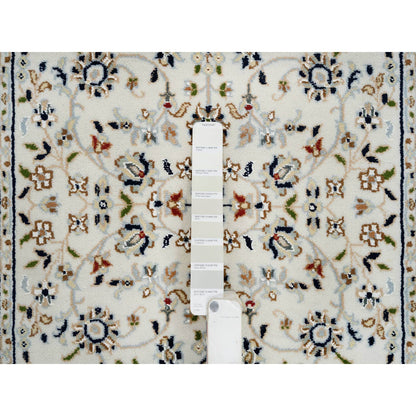 Fine Oriental Wool Hand Knotted Rug Ivory Ivory 2.9X26.2 -O064745