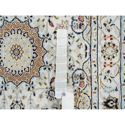 Fine Oriental Wool Hand Knotted Rug Ivory Ivory 3.0X3.1 -O064757