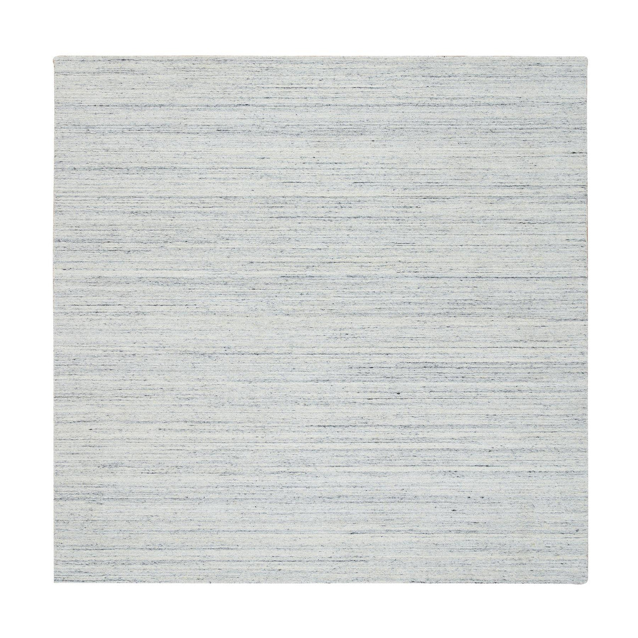 Ivory 8'0" x 8'0" Modern and Contemporary Handloom Wool Rug - Sku: O064771