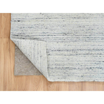 Modern and Contemporary Wool Hand Loomed Rug Ivory No Border 8.0X8.0 -O064771