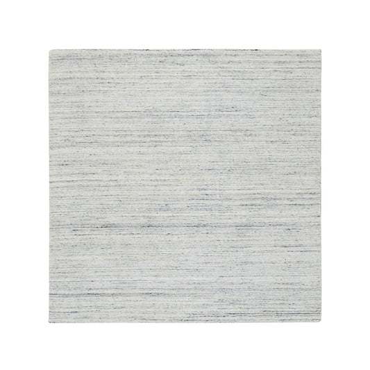 Modern and Contemporary Wool Hand Loomed Rug Ivory No Border 6.0X6.0 -O064773