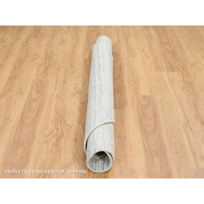 Modern and Contemporary Wool Hand Loomed Rug Ivory No Border 6.0X6.0 -O064778