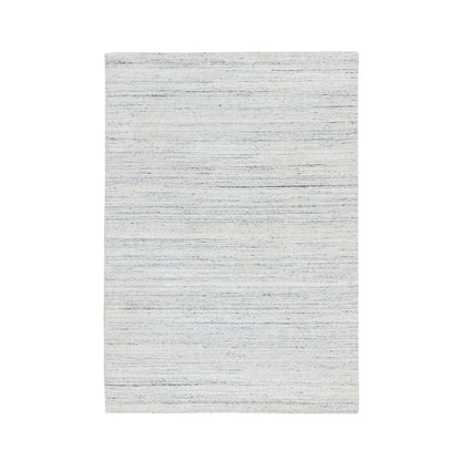Modern and Contemporary Wool Hand Loomed Rug Ivory No Border 5.0X7.0 -O064779