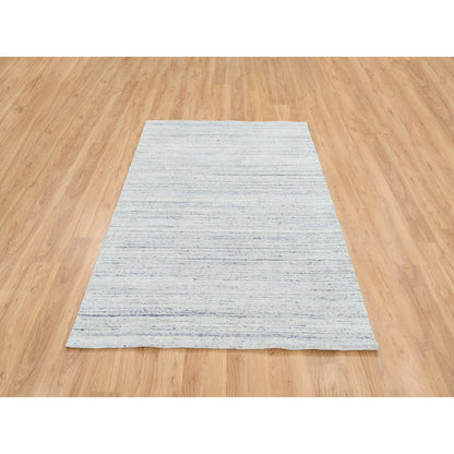 Modern and Contemporary Wool Hand Loomed Rug Ivory No Border 5.0X7.0 -O064779