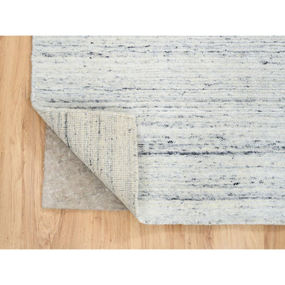 Modern and Contemporary Wool Hand Loomed Rug Ivory No Border 5.0X7.0 -O064779