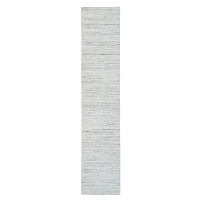 Modern and Contemporary Wool Hand Loomed Rug Ivory No Border 2.6X12.0 -O064780