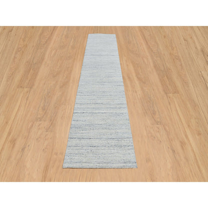 Modern and Contemporary Wool Hand Loomed Rug Ivory No Border 2.6X12.0 -O064780
