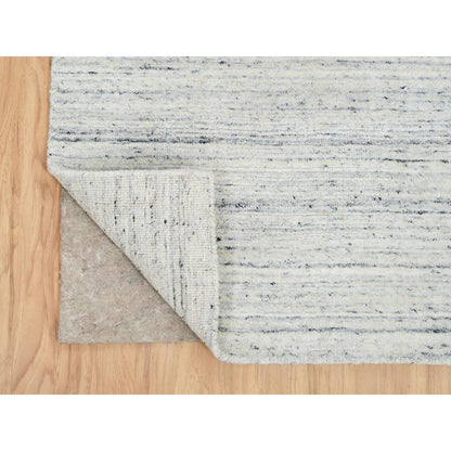 Modern and Contemporary Wool Hand Loomed Rug Ivory No Border 2.6X12.0 -O064780
